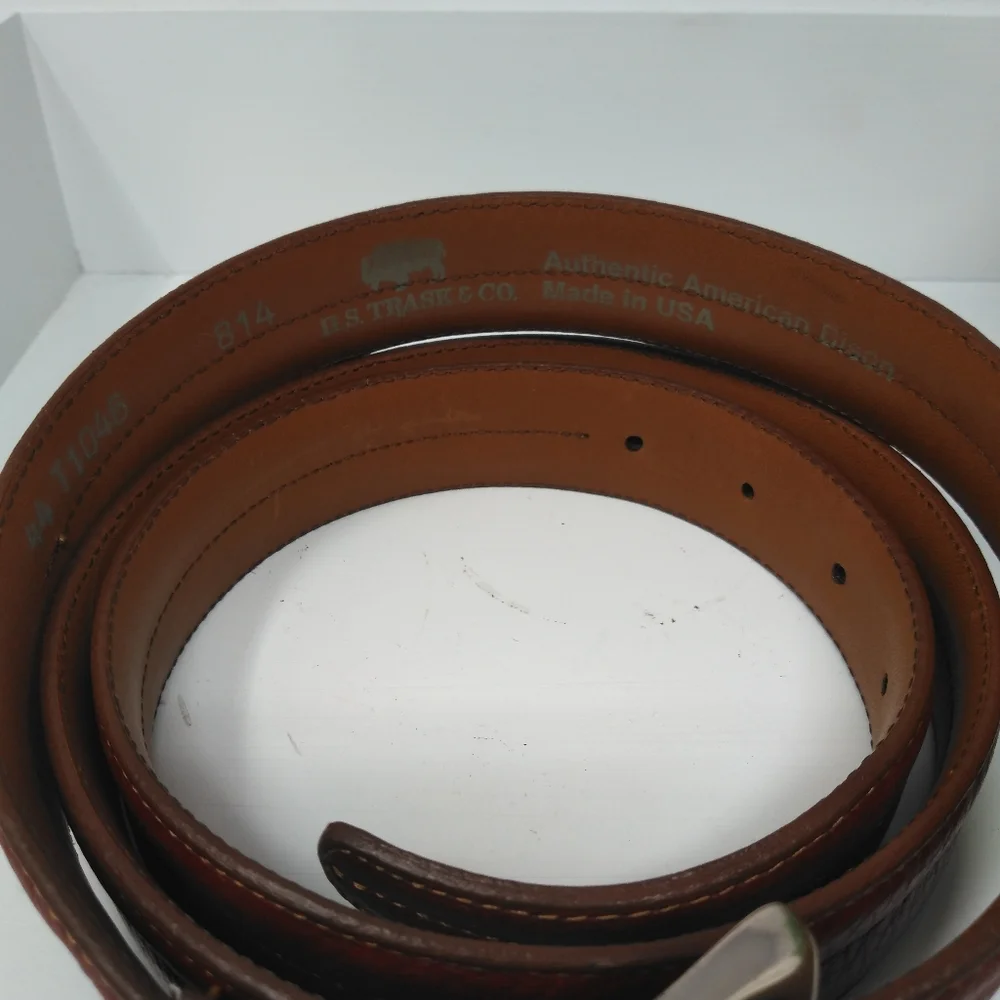 H S Trask & Co Authentic Bison Belt